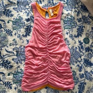 Pink and orange tank from Anthropology. Size XS and brand is Pilcro.